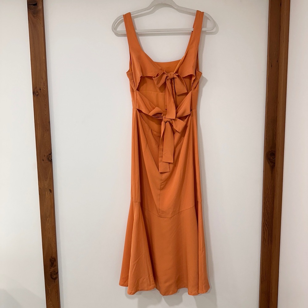 4SI3NNA Orange Midi Dress - Picture 5 of 10